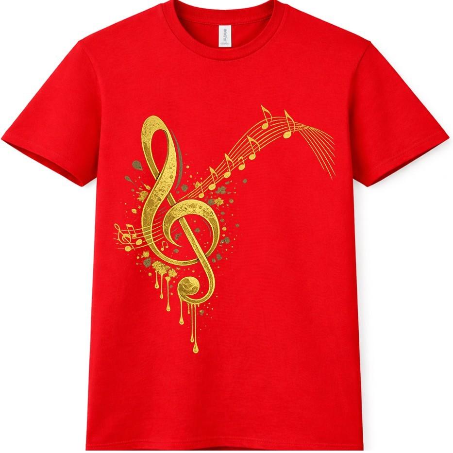 Music Note TShirt Treble Clef Musical Lover Gift Colourful Vintage Graphic Tee S