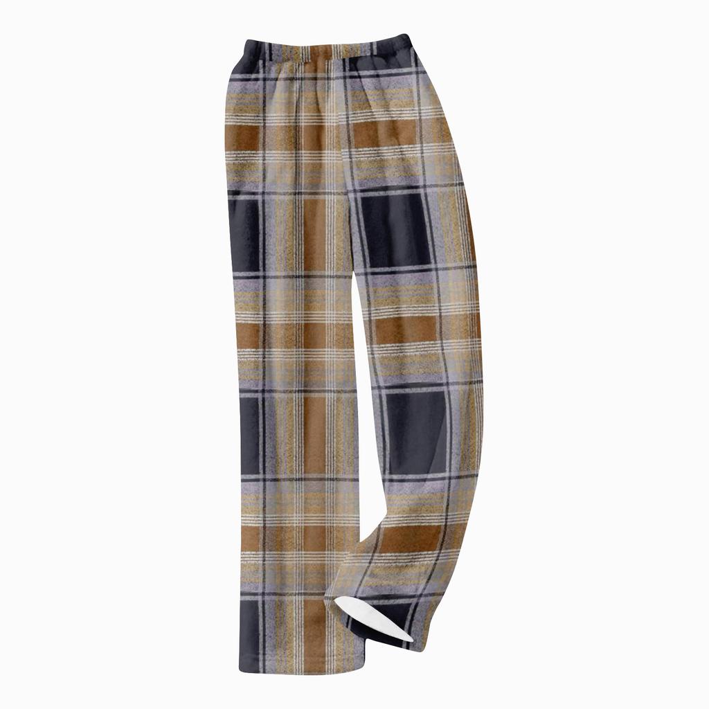 Kinder Weihnachten Karomuster Hose Plüsch Freizeithose