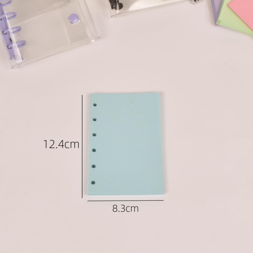 A7 Transparent Double-Ring PVC Ledger with Colored Shell Casing