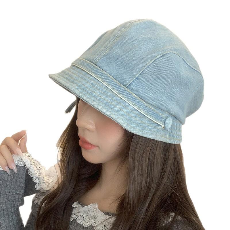 Sweet Japanese-style Forward Bere Hat Showing Face Little Painter Hat Casual Versatile Baseball Cap Washing Cowboy Fisherman Trend