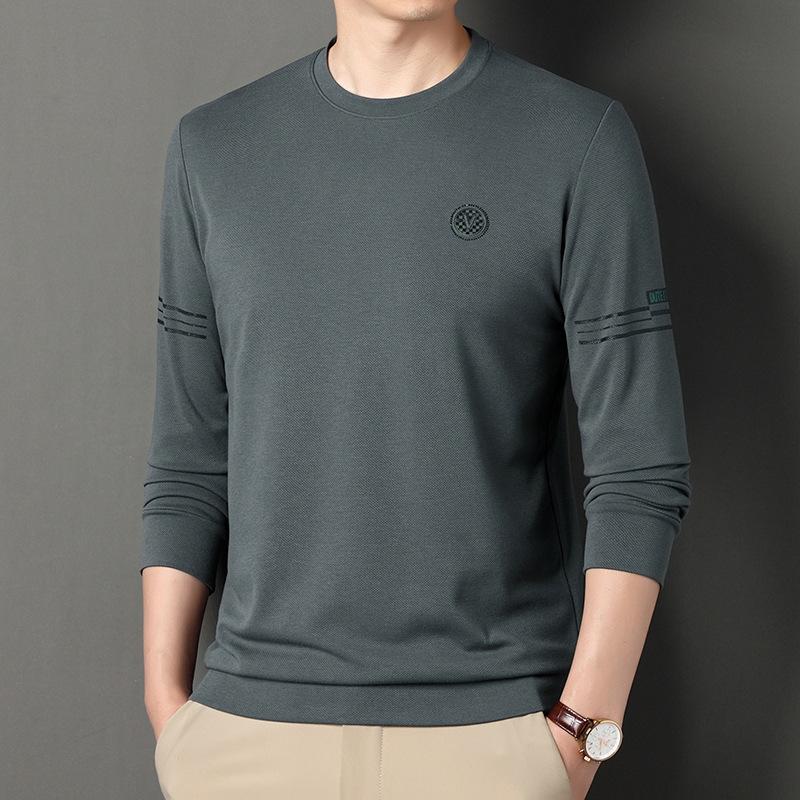 Long-sleeved T-shirt Men's Spring and Autumn New Round Neck Top Casual Versatile Trendy Simple Sweatshirt Men's Bottoming Shirt