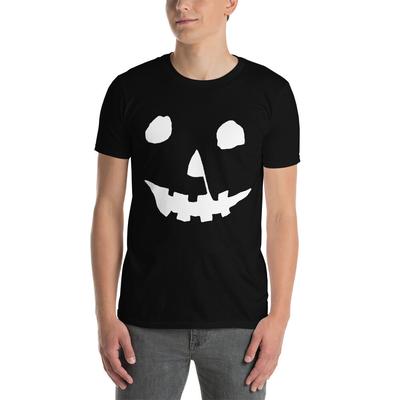 Kürbis Jack O’ Lantern Gesicht Halloween Gothic Goth Kurzarm Unisex T-Shirt