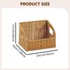 Imitation Rattan Basket Bathroom Vanity Tray Decorative PP Wicker for Organizing Office