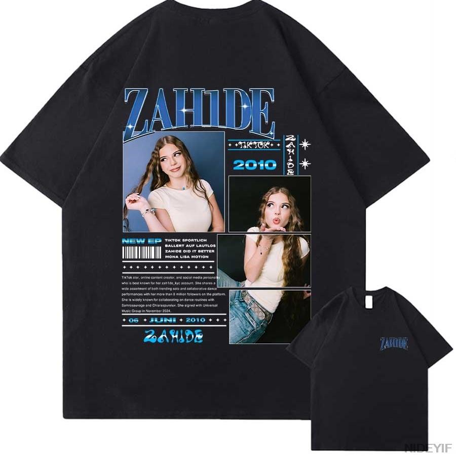 

Zahide Merch T shirt for Unisex Women Hiphop Streetwear Oversized Tops Zah1de 100 Cotton TShirt ZH9 2XL