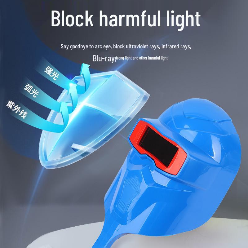 Handheld Electric Welding Mask - UV Resistant, Drop-Proof, Thickened Plastic Protective Cap