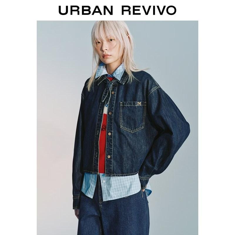 Women s Urban Lyocell Denim Shirt with Bow Tie M