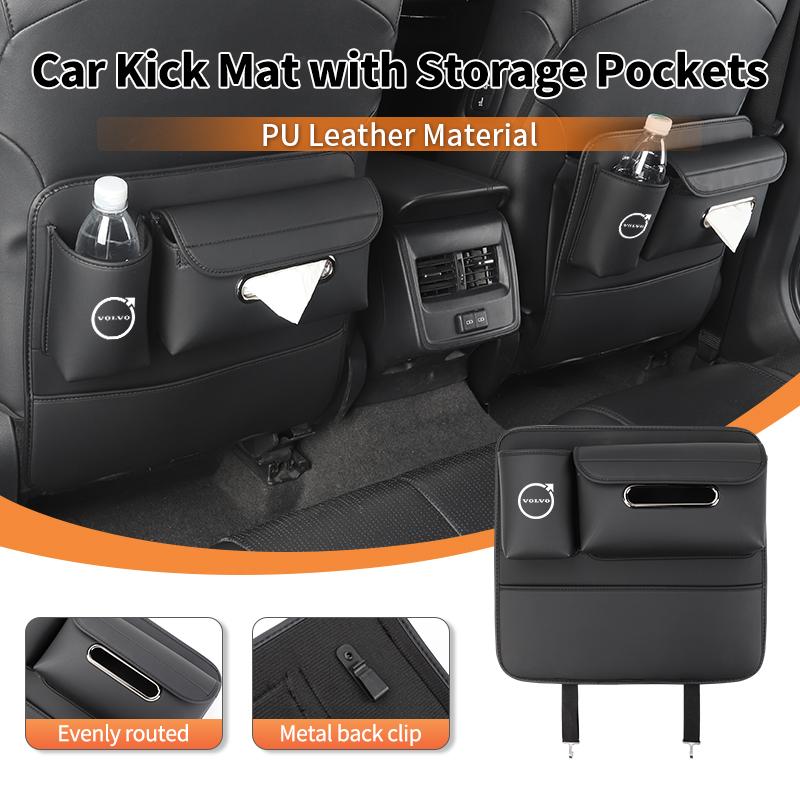 Borsa Multifunzionale per Adesivi Auto in Ecopelle Mezzo Copri Tappetino Anticalcio per Volvo T6 S60 C70 XC40 V40 XC70 V70 S40 AWD V90 S90