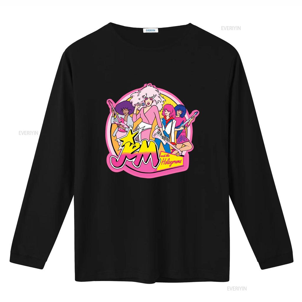 Jem and The Holograms T Shirt For Kids Summer Girl 80s Women Cartoon Summertime Star SweaT  vintage Washed homme Stylish