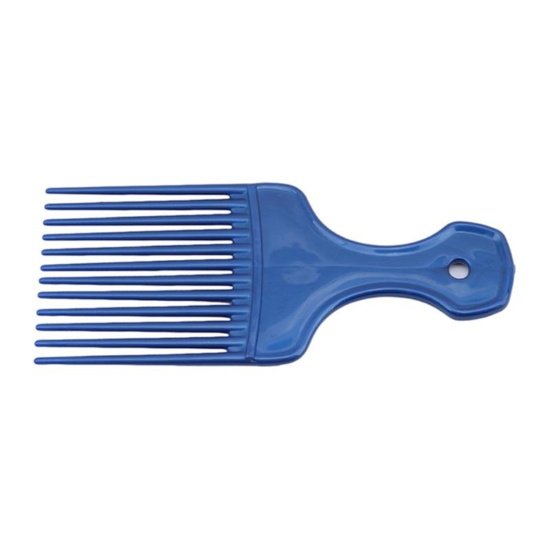 1Pc Wide Teeth Brush Pick Comb Fork Hairbrush Insert Hair Pick Comb Plastic Gear Comb for Curly Hair Styling Tools