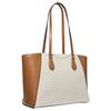 Michael Kors Taryn Logo Charm Tote Bag Women Tote Vanilla-White Acorn-Brown 30F4GTBT7B-VANILLA/ACRN