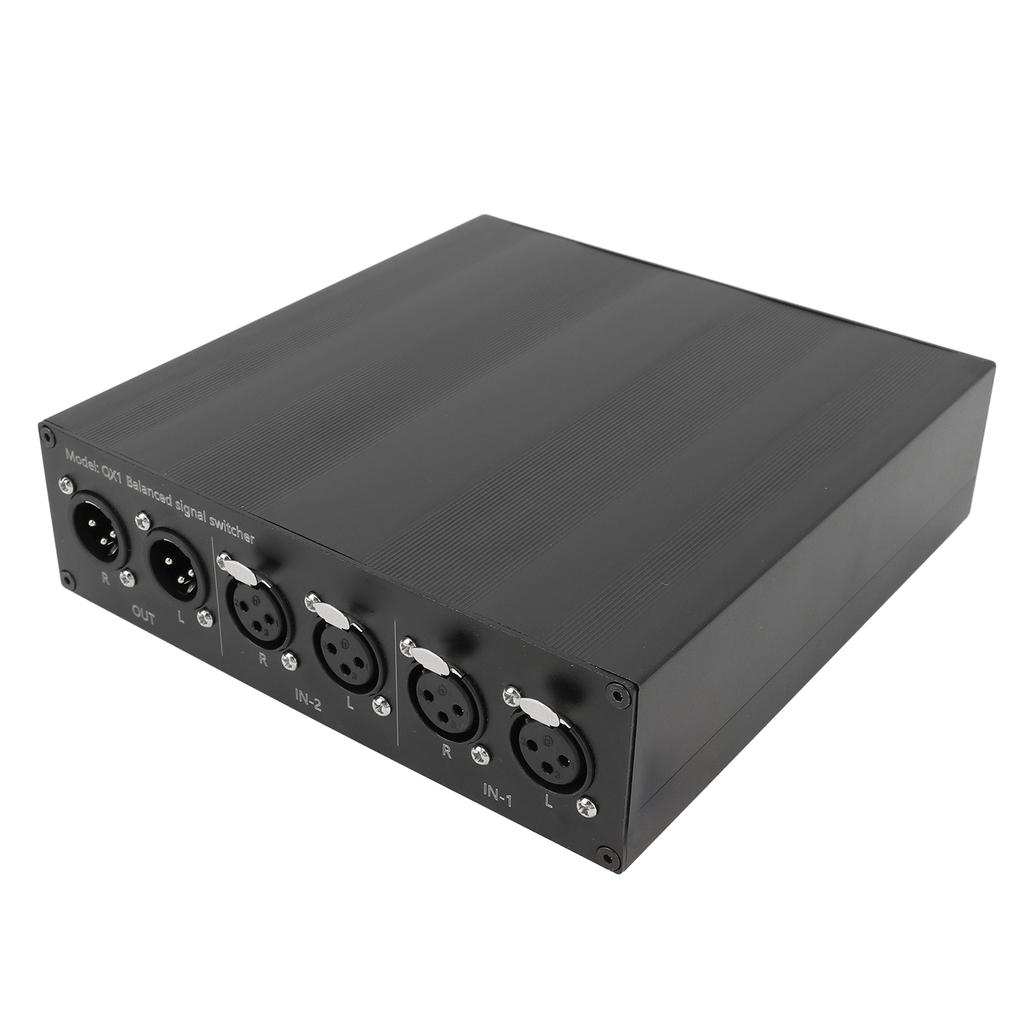 2 In 1 Out Sound Switch XLR Lossless Balance Sound Selector Switcher for 2 Channel HiFi Stereo L/R C