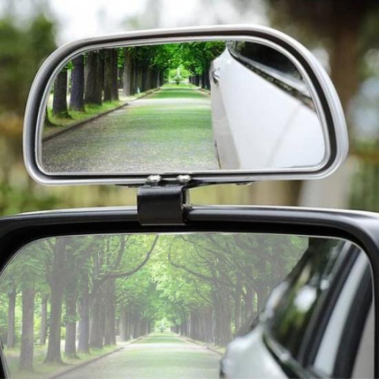 1x Silver Blind Spot Mirror Rear View Glass Wide Angle Mirror for Cars SUVs RVs