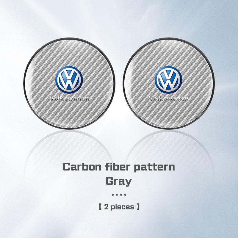 2Pcs Car Coaster Water Cup Bottle Mat Anti-slip Pad for Volkswagen VW R Rline ID.3 ID4 Polo Passat B5 B7 Golf 8 Touran Caddy GTI Wj0