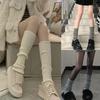 Women's JK Leg Warmers Knitted Foot Warm Socks Cute Long Boot Socks for Party