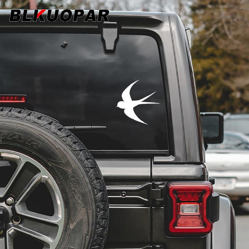 BLKUOPAR for Flying Swallow Silhouette Car Stickers Simple Sunscreen Decals Fashionable Windshield Vehicle Decor Car Label