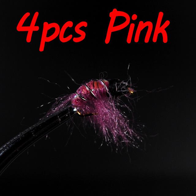 

Тонущие мухи-нимфы, креветки для нахлыста, форель, размер 14, крючок, оранжевый, серый, розовый, зеленый цвет розовый