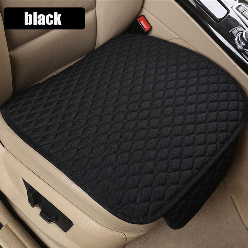 SEAMETAL Flax Car Seat Cover Four Seasons Front Linen Fabric Cushion Breathable Protector Mat Pad