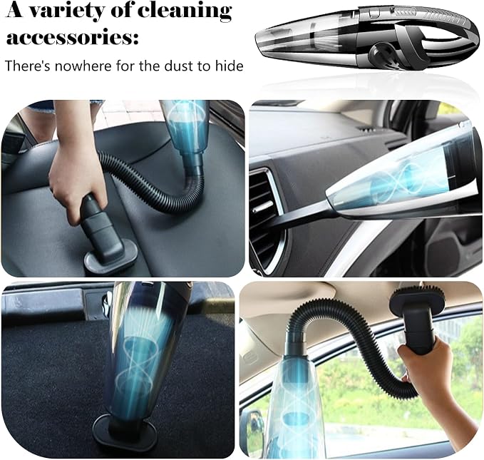 Handheld Vacuum Cordless, Portable Rechargeable Mini Vacuum, High Power with Fast Cahrge Tech, Home Car Carpet Stairs Pet Hair Cleaning