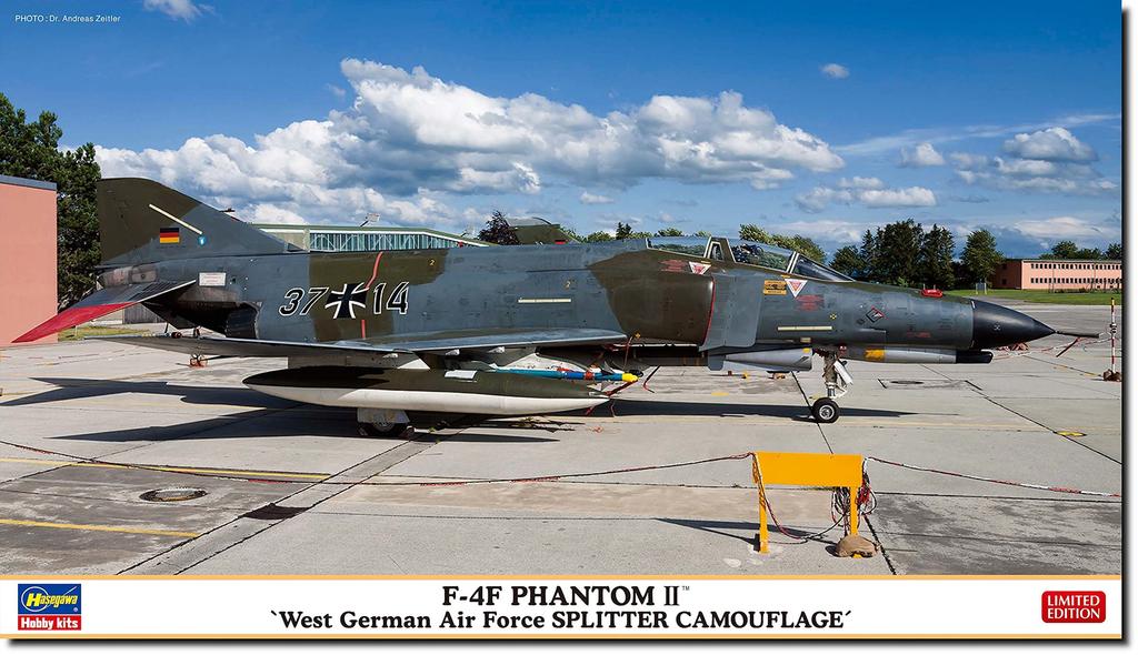 Hasegawa West German Air Force Phantom II Splitter Camouflage Plastic Model 02443 1/72 F-4F
