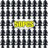 50/5Pcs Petal Shape Rivet Nut Screw Bolt Kit License Plate Bumper Black Petal Expansion Nut Fixing Screw Accessories M4 M5 M6