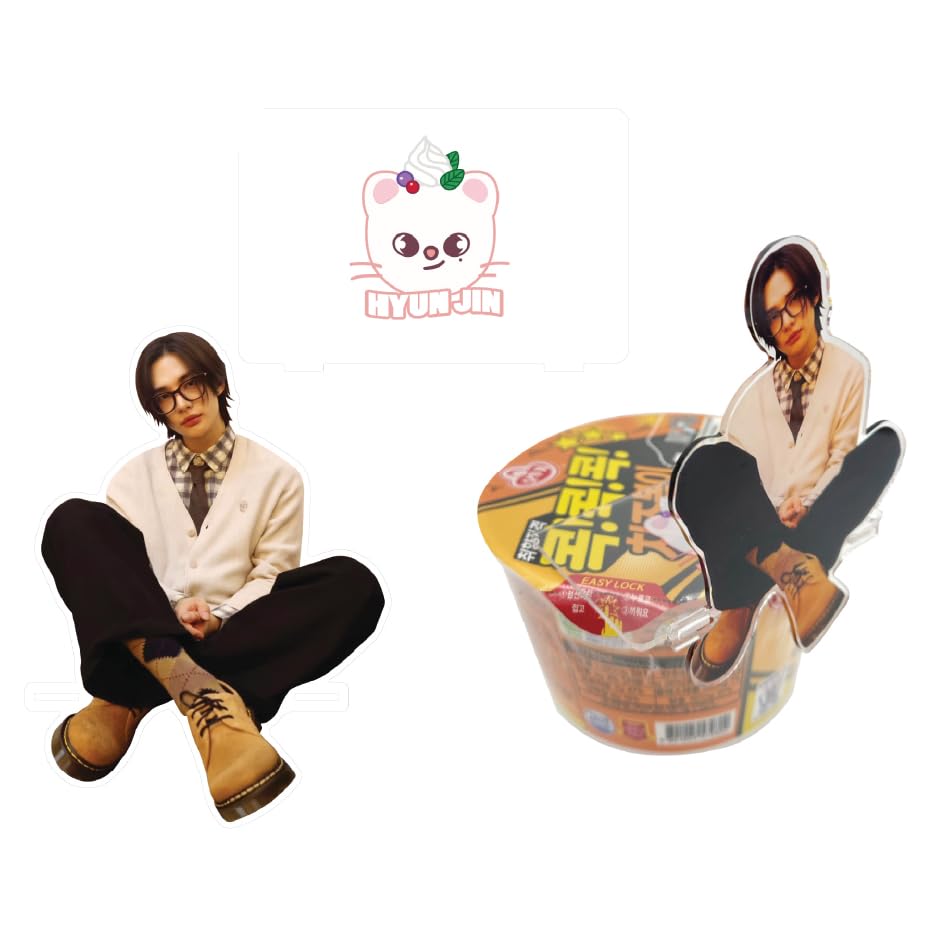 Стенд из акрила Stray Kids с лапшой, акриловая кружка, стенд для рамена (ХЕНДЖИН)