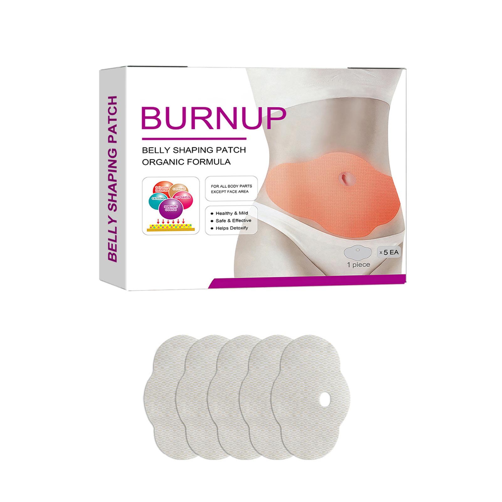 5Pcs Burnup Belly Shaping Patches Organic   Healthy Mild Improve Metabolism Natural Weight Loss
