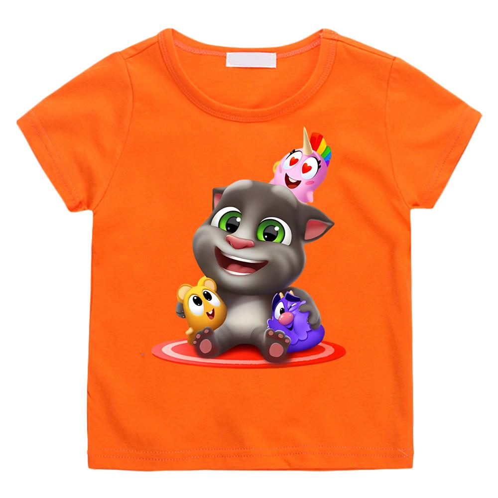 Tričko Hra Talking Tom Hra Ležérní 100% Bavlna Tričko Chlapci/dívky 6-12 let Chlapecká trička Dětské tričko s grafickým potiskem Oblečení
