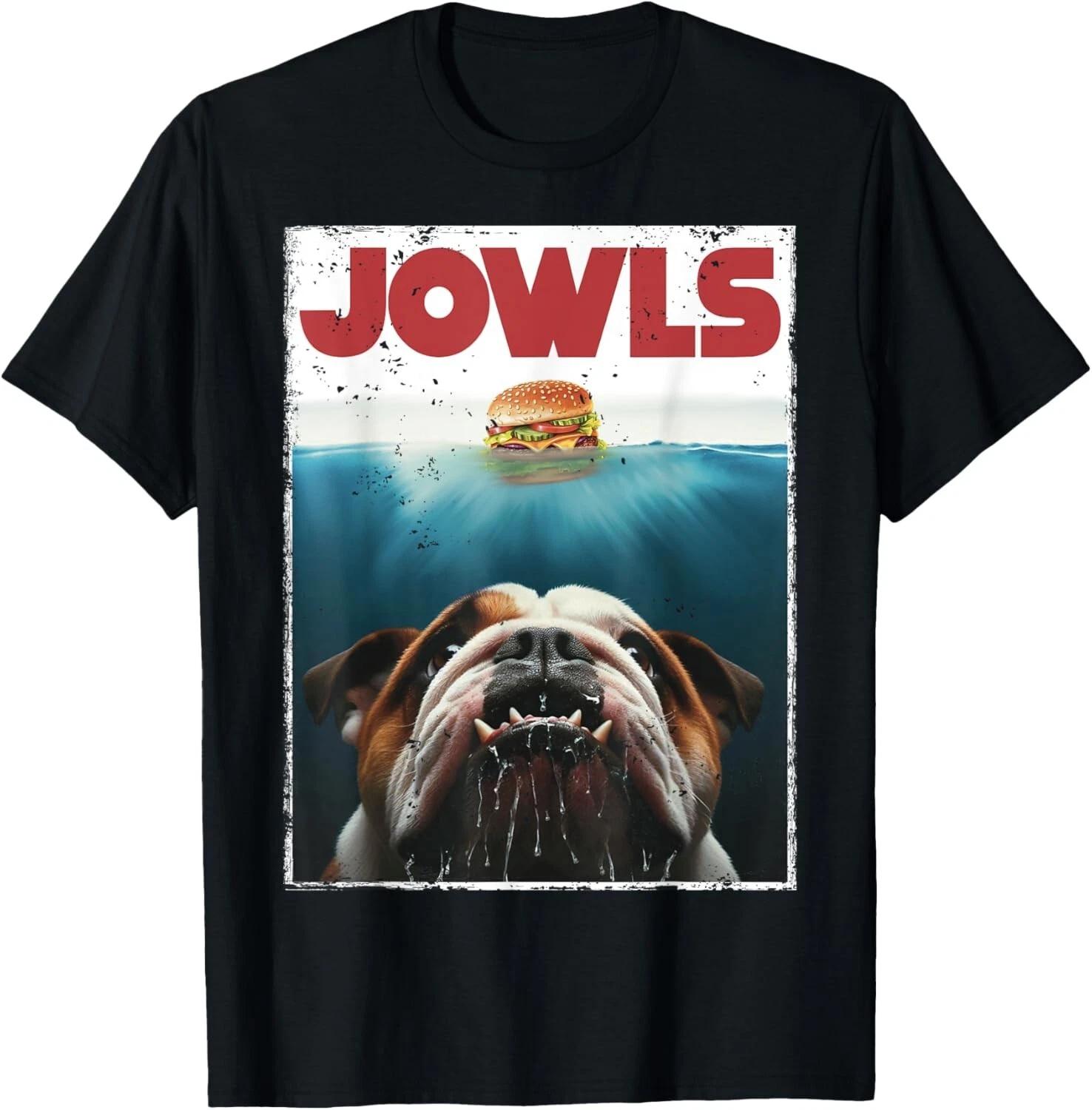 Funny English Bulldog Jowls Burger Bully Dog Mom _ Dog Dad Gift Unisex T-Shirt 4XL