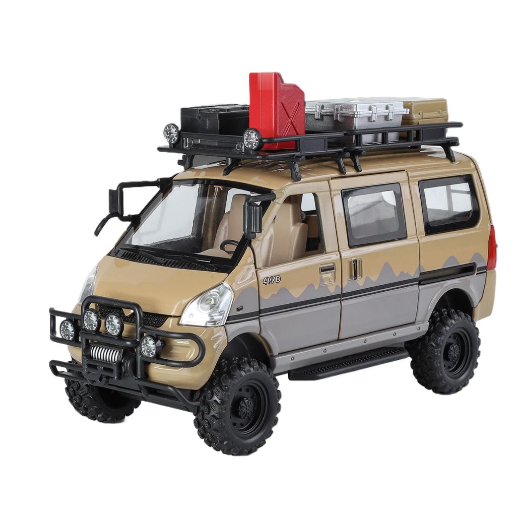 1/24 Alloy Die-cast Mitsubishi VAN Off-road Vehicle Model, Simulated Sound and Light, Children's Toy Car, Removable Accessories, Boys' Gift