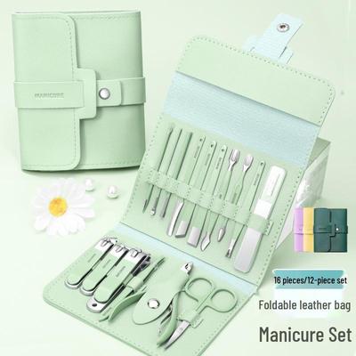 Stainless Steel Nail Clipper Manicure Set - Household Nail Grooming Tool Kit