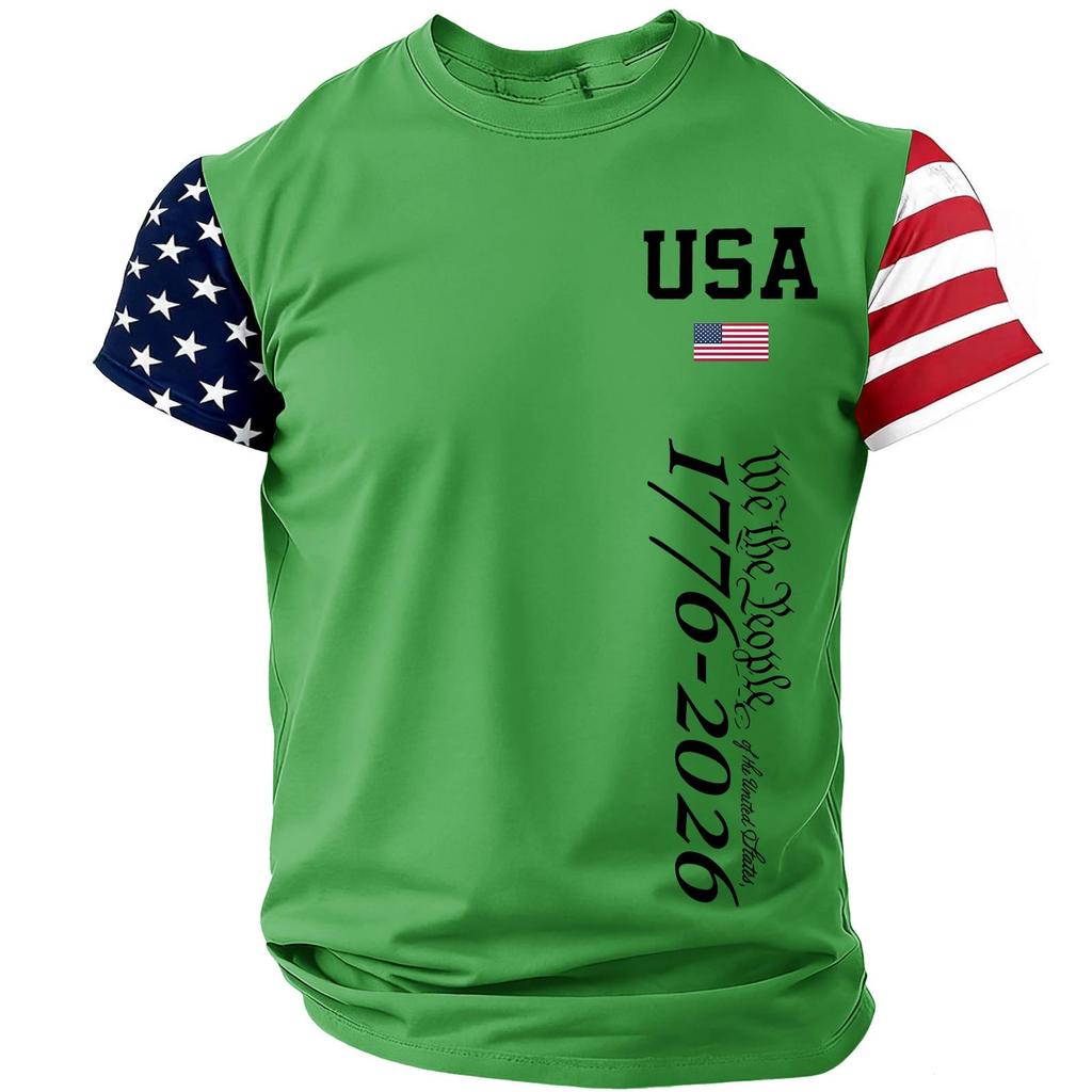 Men's Casual Round Neck Lightweight Breathable Short-Sleeve Top