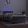 Maison Exclusive - Sommier à lattes de lit avec matelas LED Gris clair 100x200 cm