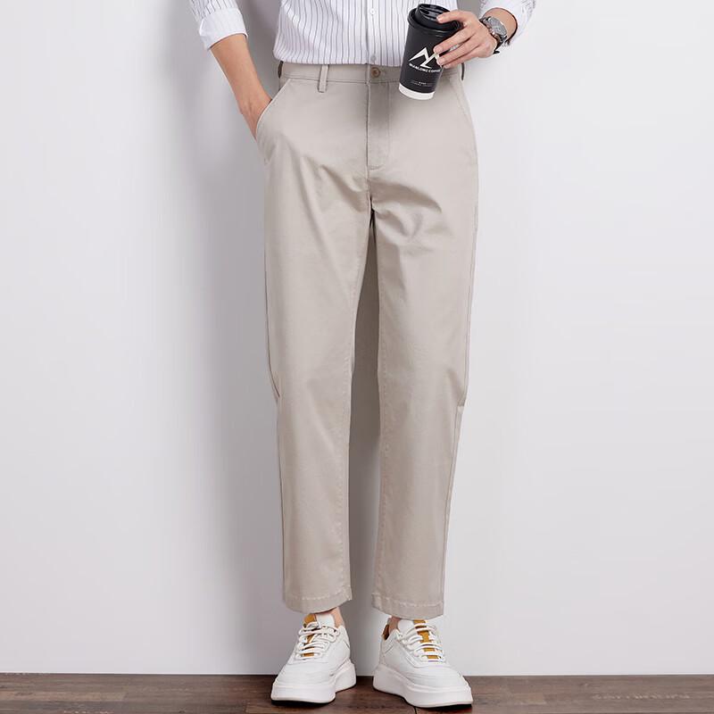Firstview Men s FX1076 Casual Cropped Cotton Pants 36