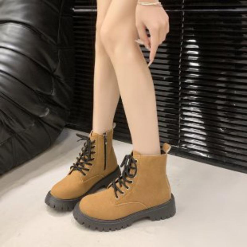 

Plus-size Shoes, Niche High-top Boots, Women s Retro Single Boots, Work Boots 35 жёлтый