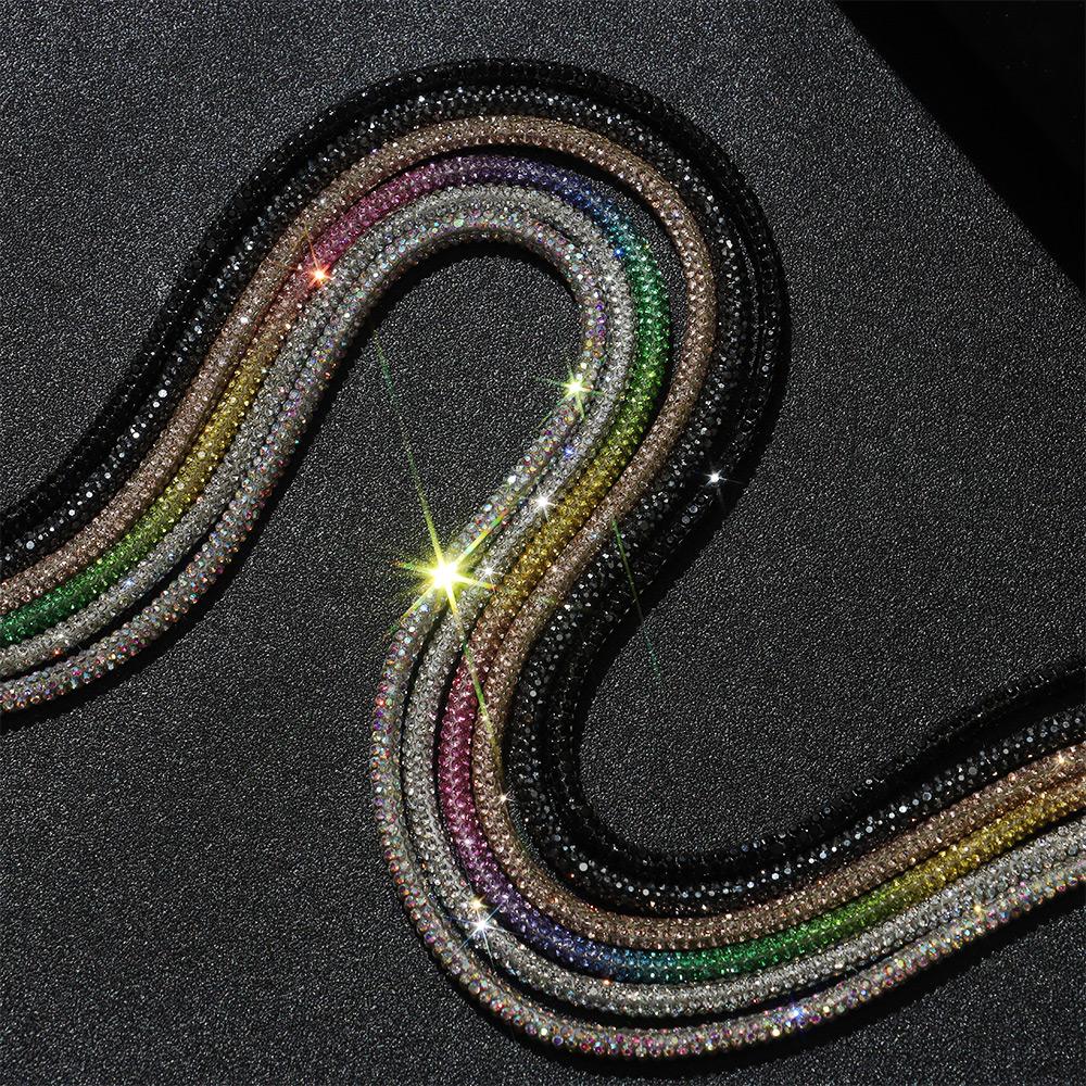 1PC Fashion Cross Braiding Strap Drawstring Bright Strings Shoe Laces Rhinestone ShoeLaces Sneakers Laces