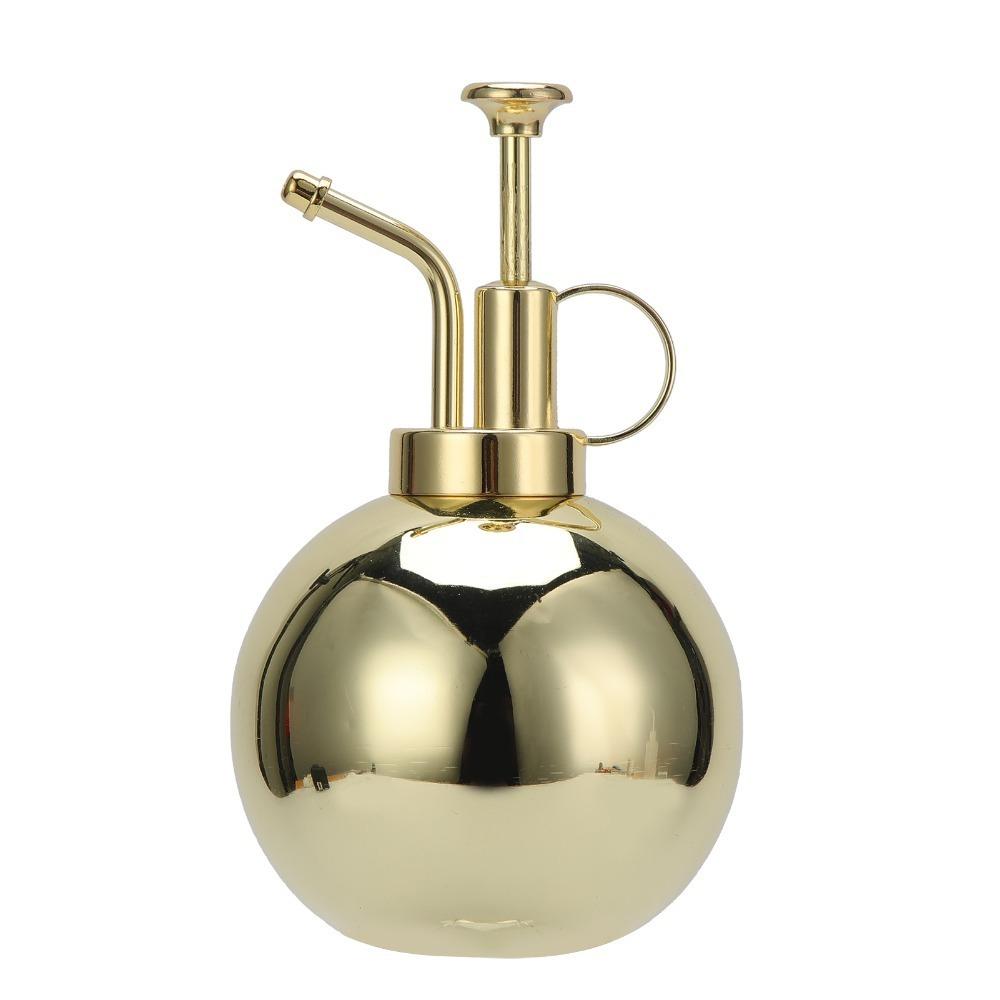 Gold Metal Watering Can 500ml Watering Kettle Durable Gardening Spraying Can Indoor Gardening 500ML