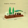 1:87 Track Scene Accessories Cave Railway Crossing Station Road Resistance Children's Toy Simulation Electric Train Model Boy