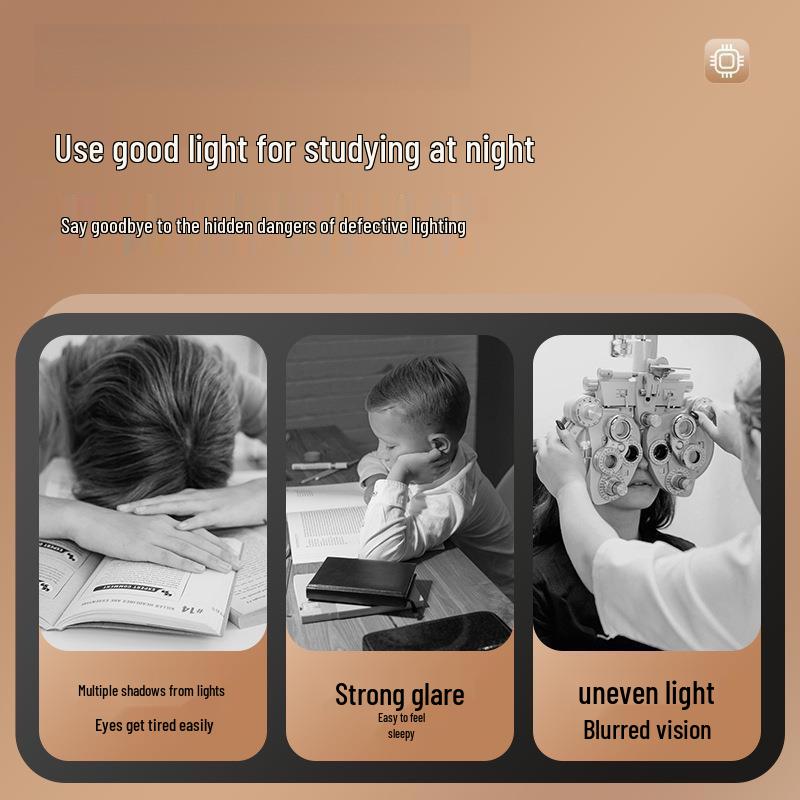 Intelligente wiederaufladbare Schreibtischlampe mit Uhr - Augenschutz zum Lernen und Lesen, Ideal für Studentenwohnheime