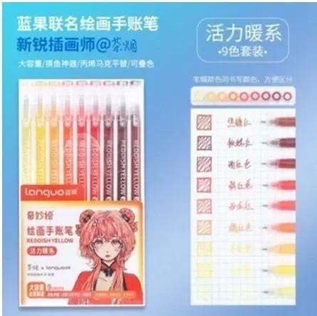 LANGUO 99/4 Colors Glitter Effects Large Capacity Gel Pen 1.0mm/0.5mm Writing Pen Painting Drawing Art Markers School Supplies