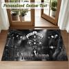 Crystal Velvet Square Rug Custom NameGuns N’ Roses Pattern Non Slip Home Floor Decor Rug