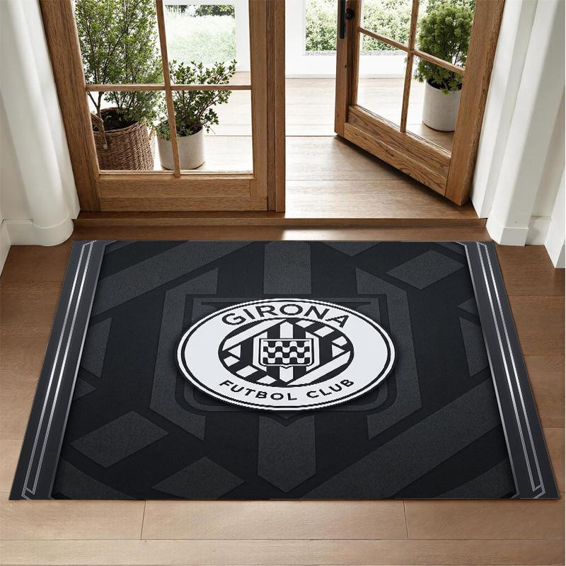 Girona FC Design Crystal Velvet Rug Soft Decorative Mat for Bedroom Entrance