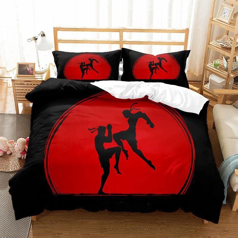 Comforter Luxury Kungfu Design Yin And Yang Bedding Set Chinese Martial Art Boys Full King Size Sports Comforter Set