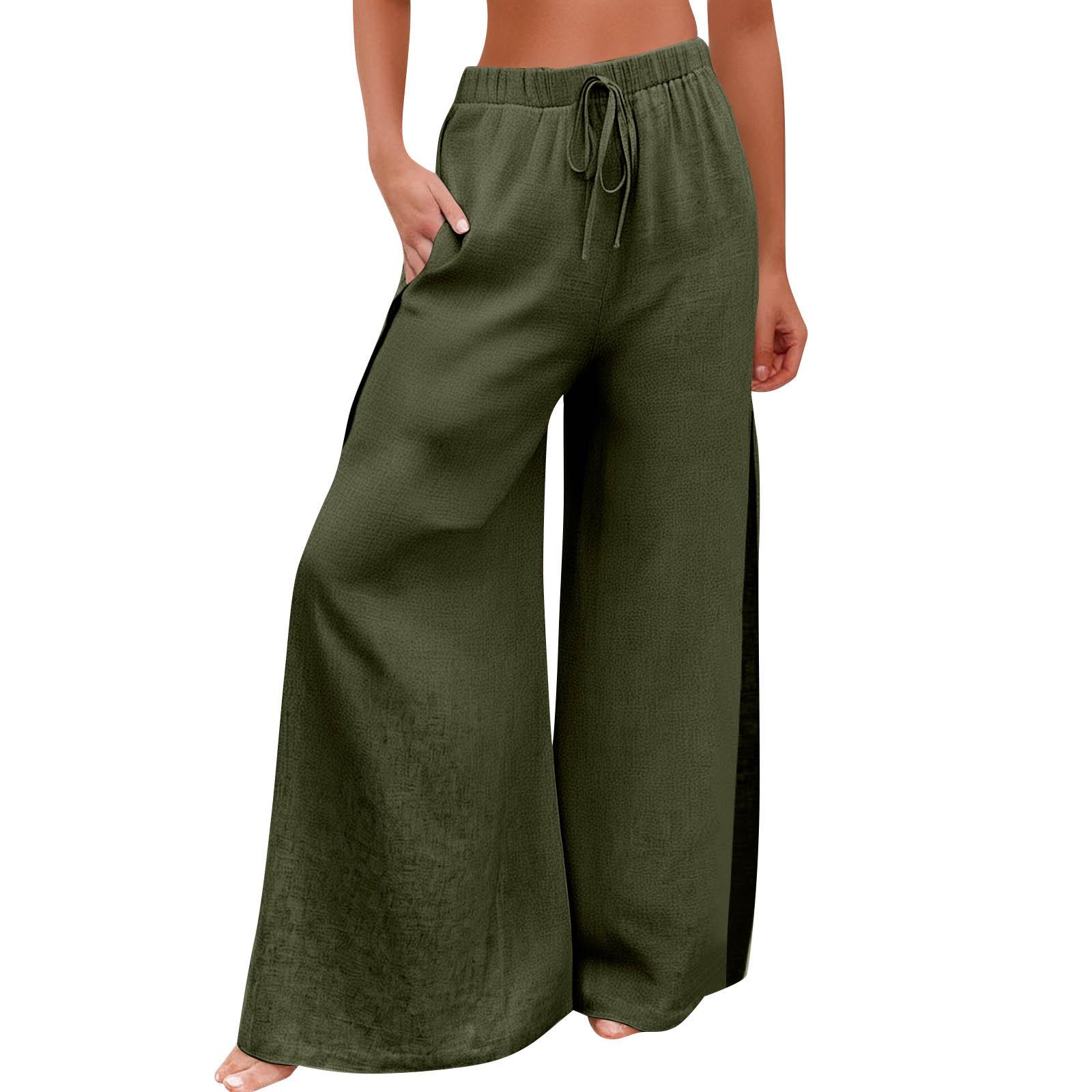 

Женские спортивные брюки для фитнеса, повседневные свободные эластичные спортивные брюки, прямые широкие брюки, повседневные брюки, брюки для йоги L