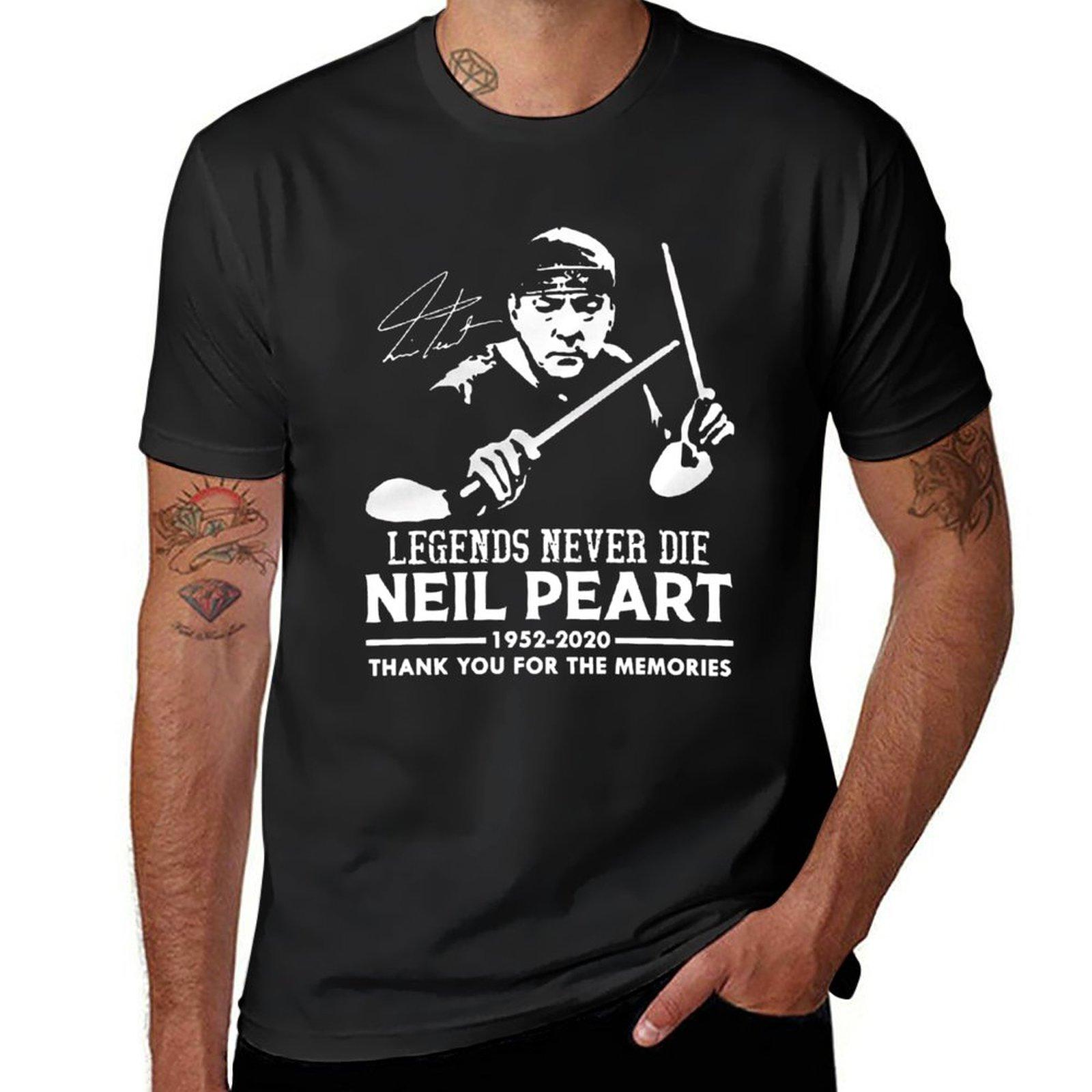 

Legends never Die Neil Peart Signature Thank You For The Memories T-Shirt blanks shirts graphic tees oversizeds t shirts men 4XL