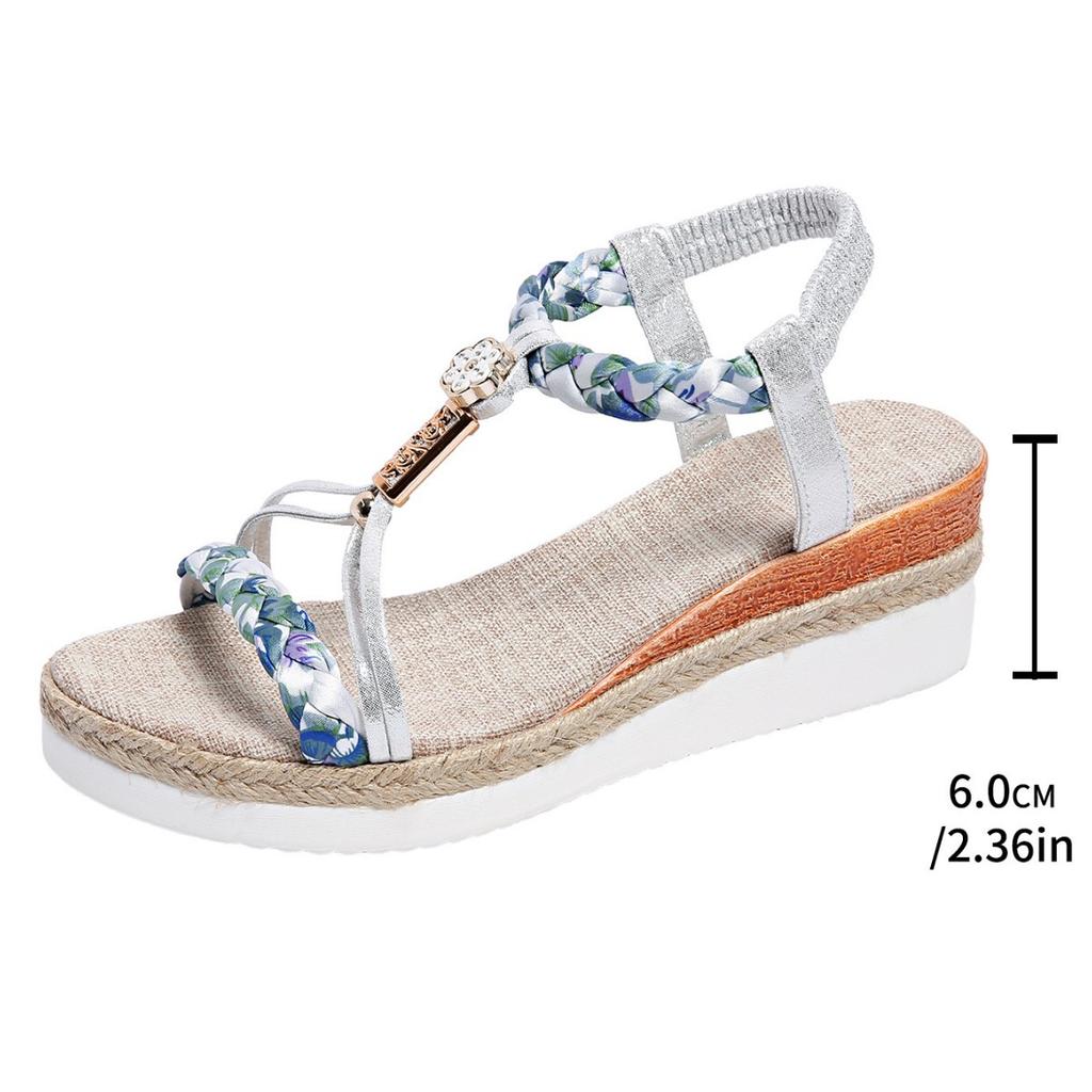 Summer New Women's Wedge Heel Open Toe Sandals Fashionable and Attractive Women's Sandals Comfortable Height Increasing Sandals