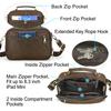 CONTACT'S Men Sling Shoulder Bags Genuine Leather Crossbody Bags Vintage Messenger Bags Men's Bags Handbags