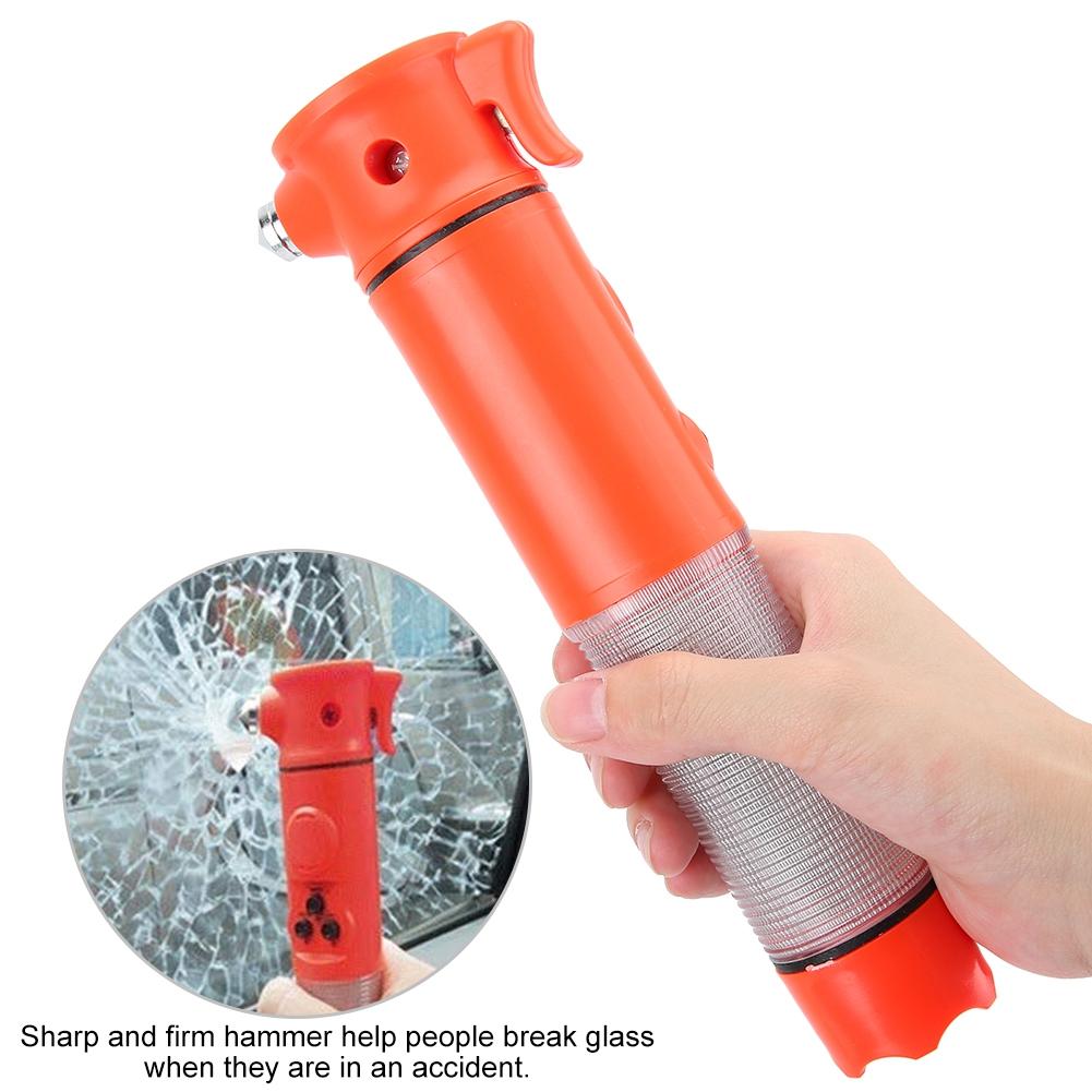 6 In 1 Multifunction Safety Hammer With LED Light Flashing Alarm Car Escape Window Breaker
