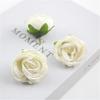 Retro Rolled Edge Silk Rose Flower, Artificial DIY Material for Gift Box, Decoration, and Wedding Arrangement
