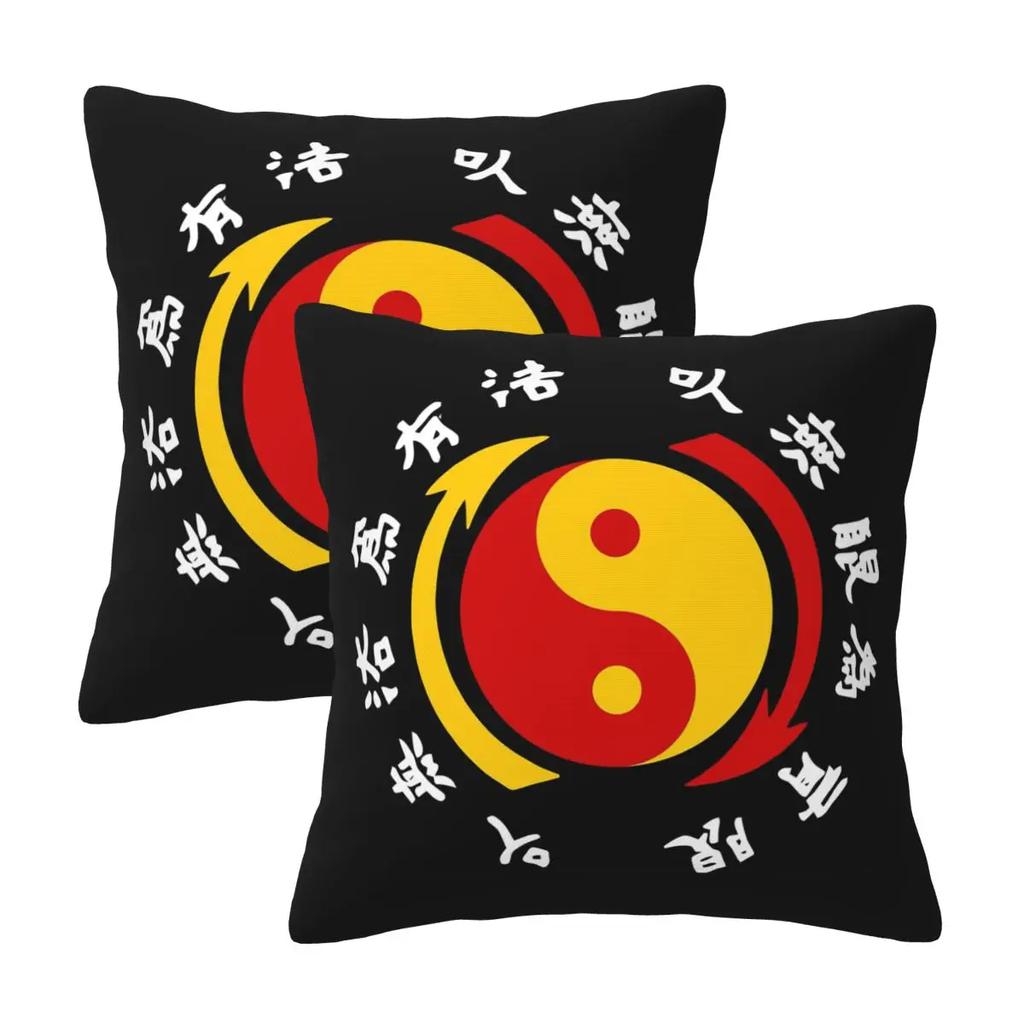 Jkd Jeet Kune Do Logo 2 Pcs Square Pillowcase Pillow Cover Cushion Zip Decorative Comfort Throw Pillow For Home Sofa