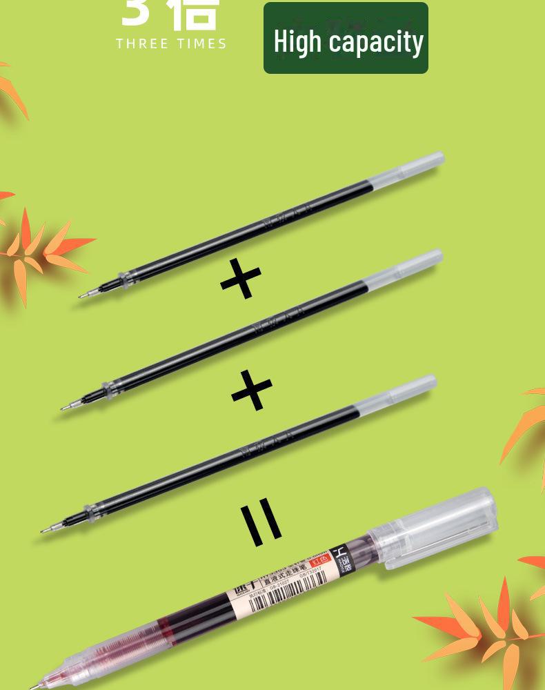 Quick-Drying 0.5mm Black/Red/Blue Ballpoint Pens for Students & Office, Special Needle Tip.